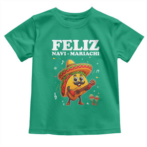 Funny Taco Mexican Christmas Toddler T Shirt Feliz Navi Mariachi TS14 Irish Green Print Your Wear