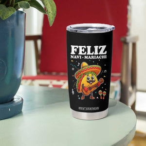 Funny Taco Mexican Christmas Tumbler Cup Feliz Navi Mariachi TS14 Print Your Wear