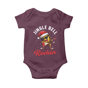 Funny Taco Christmas Baby Onesie Jingle Bell Rockin TS14 Maroon Print Your Wear
