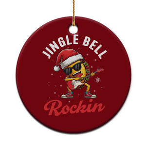 Funny Taco Xmas Ceramic Ornament Jingle Bell Rockin TS14 1pc Red Print Your Wear
