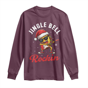 Funny Taco Christmas Long Sleeve Shirt Jingle Bell Rockin TS14 Maroon Print Your Wear