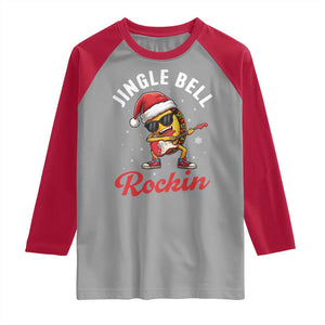 Funny Taco Christmas Raglan Shirt Jingle Bell Rockin TS14 Sport Gray Red Print Your Wear