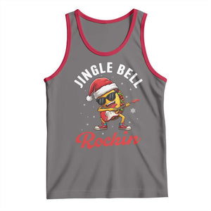 Funny Taco Christmas Tank Top Jingle Bell Rockin TS14 Deep Heather Red Print Your Wear