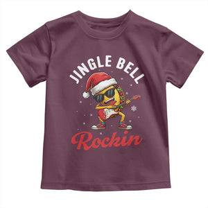 Funny Taco Christmas Toddler T Shirt Jingle Bell Rockin TS14 Maroon Print Your Wear