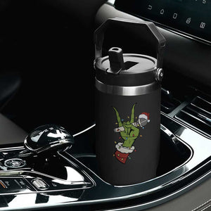 Funny Christmas Rock Flip Straw Tumbler Rock Green Hand Style Xmas TS14 Print Your Wear