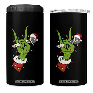 Funny Christmas Rock 4 in 1 Can Cooler Tumbler Rock Green Hand Style Xmas TS14 One Size: 16 oz Black Print Your Wear