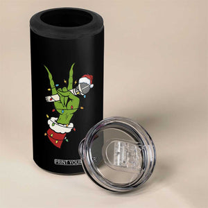 Funny Christmas Rock 4 in 1 Can Cooler Tumbler Rock Green Hand Style Xmas TS14 Print Your Wear