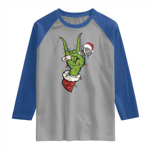 Funny Christmas Rock Raglan Shirt Rock Green Hand Style Xmas TS14 Sport Gray Royal Print Your Wear