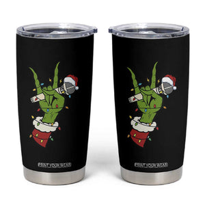 Funny Christmas Rock Tumbler Cup Rock Green Hand Style Xmas TS14 Black Print Your Wear