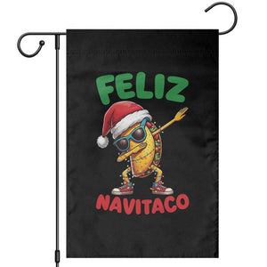 Funny Taco Mexican Christmas Garden Flag Feliz Navitaco TS14 Black Print Your Wear