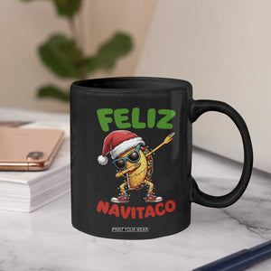 Funny Taco Mexican Christmas Coffee Mug Feliz Navitaco TS14 Print Your Wear
