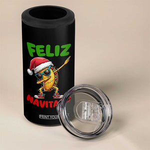 Funny Taco Mexican Christmas 4 in 1 Can Cooler Tumbler Feliz Navitaco TS14 Print Your Wear