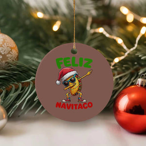 Funny Taco Mexican Xmas Ceramic Ornament Feliz Navitaco TS14 1pc Mocha Print Your Wear