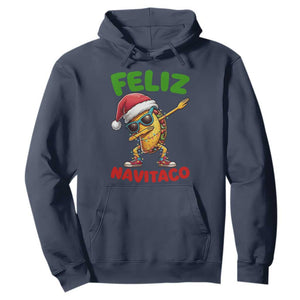 Funny Taco Mexican Christmas Hoodie Feliz Navitaco TS14 Navy Print Your Wear