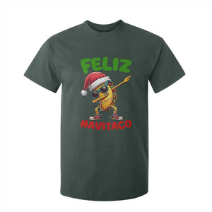 Funny Taco Mexican Christmas T Shirt For Kid Feliz Navitaco TS14 Dark Forest Green Print Your Wear