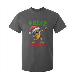 Funny Taco Mexican Christmas T Shirt For Kid Feliz Navitaco TS14 Dark Heather Print Your Wear