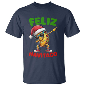 Funny Taco Mexican Christmas T Shirt Feliz Navitaco TS14 Navy Print Your Wear