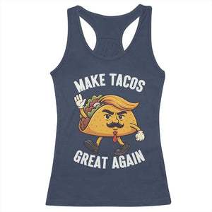 Taco Trump Mexican Racerback Tank Top Make Tacos Great Again - Print Your Wear