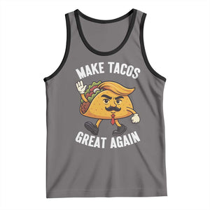 Taco Trump Mexican Tank Top Make Tacos Great Again TS14 Deep Heather Black Print Your Wear