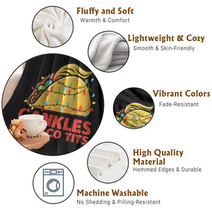 Taco Trump Mexican Christmas Throw Blanket Cankles McTaco Tits TS14 Print Your Wear