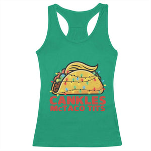 Taco Trump Mexican Christmas Racerback Tank Top Cankles McTaco Tits - Print Your Wear