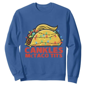 Taco Trump Mexican Christmas Sweatshirt Cankles McTaco Tits TS14 Royal Blue Print Your Wear