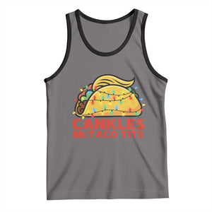 Taco Trump Mexican Christmas Tank Top Cankles McTaco Tits TS14 Deep Heather Black Print Your Wear