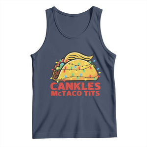 Taco Trump Mexican Christmas Tank Top Cankles McTaco Tits TS14 Navy Print Your Wear