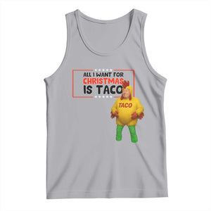 Funny Taco Trump Mexican Tank Top All I Want For Christmas Is Taco TS14 Athletic Heather Print Your Wear