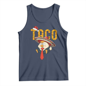 Funny Taco Trump Mexican Christmas Tank Top TS14 Navy Print Your Wear