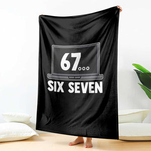 67 Six Seven Meme Throw Blanket Funny Tech Support TS14 Print Your Wear