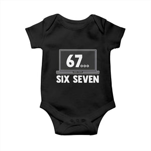 67 Six Seven Meme Baby Onesie Funny Tech Support TS14 Black Print Your Wear