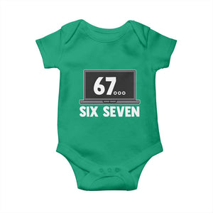 67 Six Seven Meme Baby Onesie Funny Tech Support TS14 Irish Green Print Your Wear