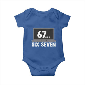 67 Six Seven Meme Baby Onesie Funny Tech Support TS14 Royal Blue Print Your Wear