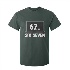 67 Six Seven Meme T Shirt For Kid Funny Tech Support TS14 Dark Forest Green Print Your Wear