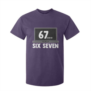 67 Six Seven Meme T Shirt For Kid Funny Tech Support TS14 Purple Print Your Wear