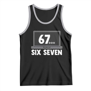 67 Six Seven Meme Tank Top Funny Tech Support TS14 Black Athletic Heather Print Your Wear