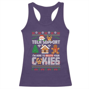 Funny Tech Support Christmas Racerback Tank Top I Am Here To Delete Your Cookies TS14 Purple Print Your Wear