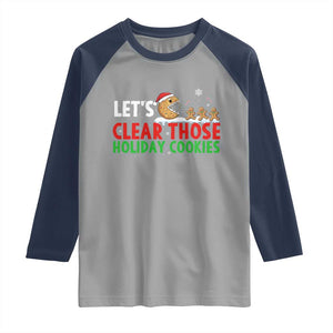 Tech Support Christmas Raglan Shirt Let Is Clear Those Holiday Cookies TS14 Sport Gray Navy Print Your Wear