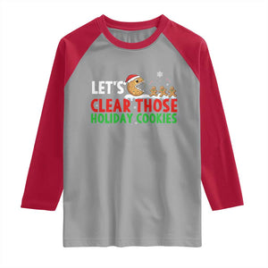 Tech Support Christmas Raglan Shirt Let Is Clear Those Holiday Cookies TS14 Sport Gray Red Print Your Wear