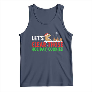 Tech Support Christmas Tank Top Let Is Clear Those Holiday Cookies TS14 Navy Print Your Wear