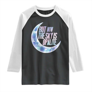 The Sky Is Opalite Moonstone Mystical Crystal Lover Raglan Shirt TS14 Black White Print Your Wear