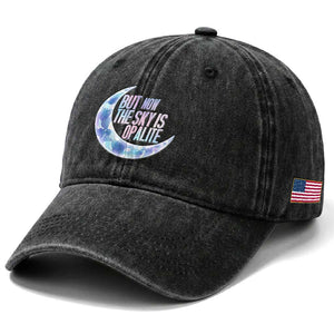 The Sky Is Opalite Moonstone Mystical Crystal Lover Washed Cotton Baseball Cap TS14 Print Your Wear