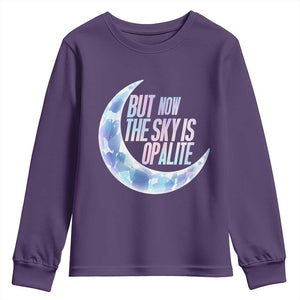 The Sky Is Opalite Moonstone Mystical Crystal Lover Youth Sweatshirt TS14 Purple Print Your Wear
