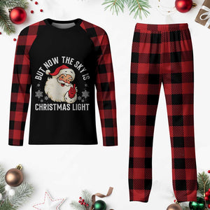 Santa Opalite Christmas Plaid Pajama Set But Now The Sky Is Xmas Light TS14 Buffalo Plaid Print Your Wear