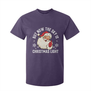 Santa Opalite Christmas T Shirt For Kid But Now The Sky Is Xmas Light TS14 Purple Print Your Wear