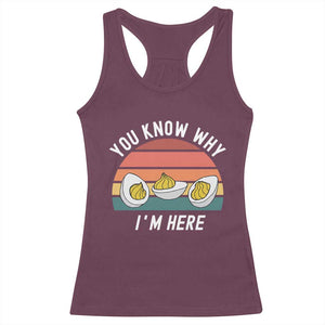 Funny Thanksgiving Dinner Racerback Tank Top You Know Why I Am Here TS14 Maroon Print Your Wear