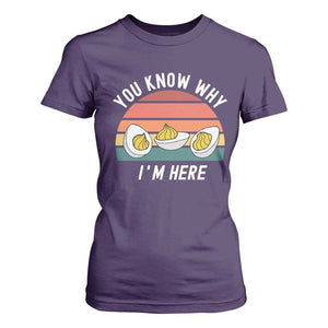 Funny Thanksgiving Dinner T Shirt For Women You Know Why I Am Here TS14 Purple Print Your Wear