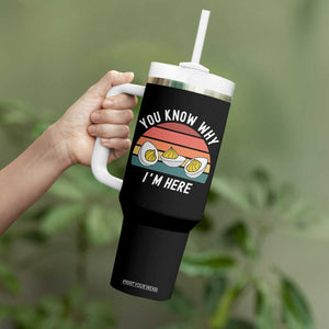 Funny Thanksgiving Dinner Tumbler With Handle You Know Why I Am Here TS14 Print Your Wear