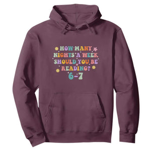 67 Six Seven Meme Hoodie Funny Reading Book Lover TS14 Maroon Print Your Wear
